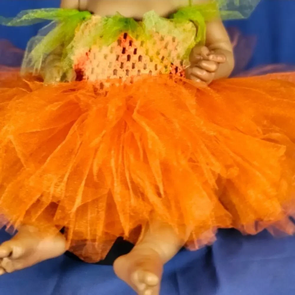 Tutu Dress And Headband Set NWT Size NB - 6 Months Lil Punkin